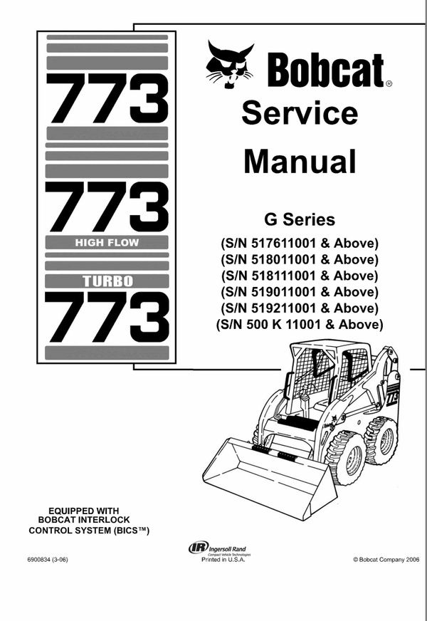 Bobcat 773 Repair Manual Download